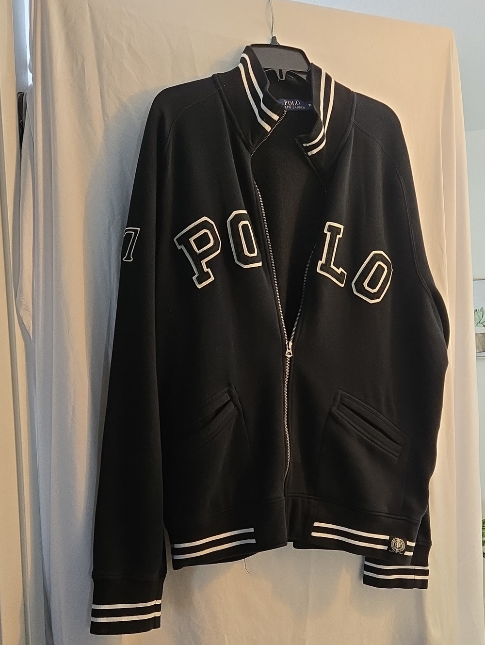 Polo Ralph Lauren Black Varsity Zip Jacket